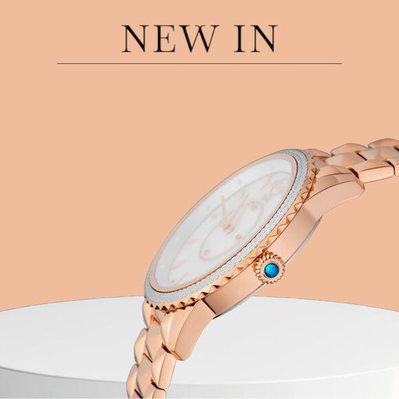 NEW GV2 Siena Mother of Pearl Dial Stainless Steel Watch, 38mm - 0.0044 ctw - Picture 4 of 5